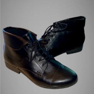 Black Lace Up Ankle Boots